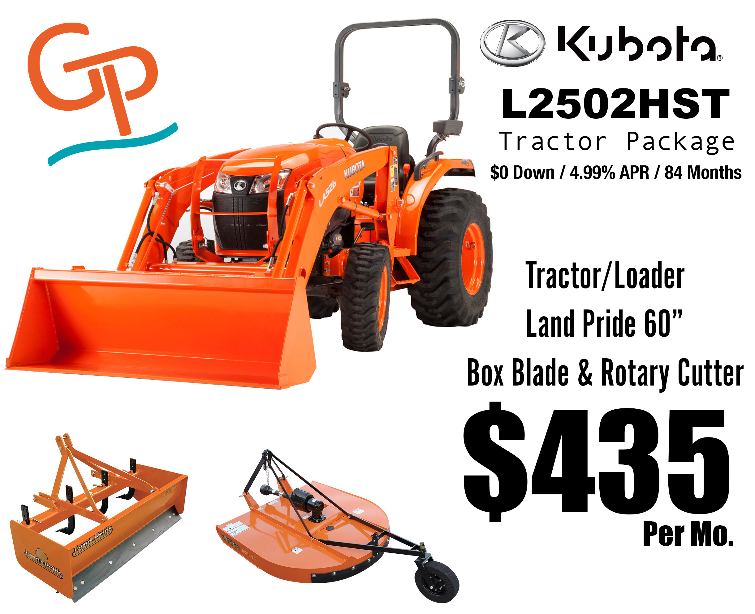 New Kubota L2502HST Package